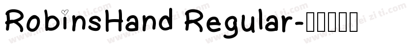 RobinsHand Regular字体转换